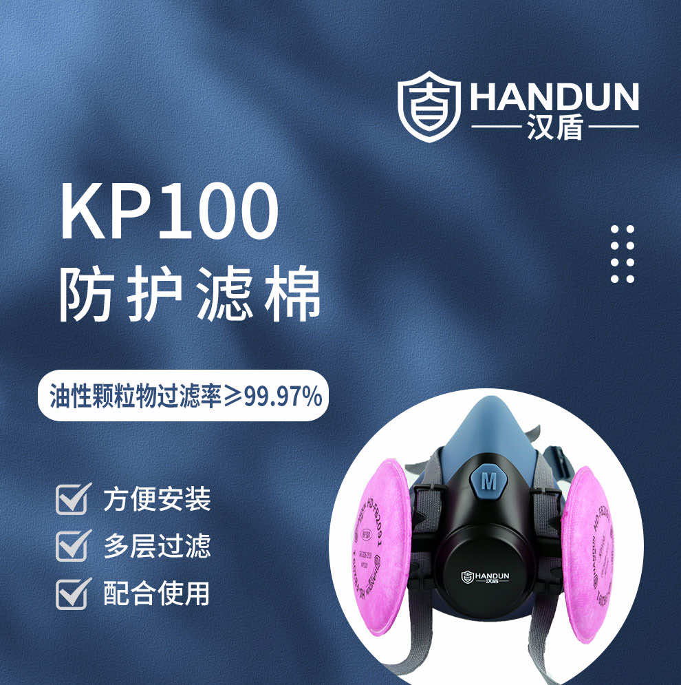 漢盾勞保用品 FB2091 KP100顆粒物濾棉 紅色